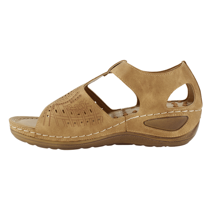 SANDALIA MUJER NEW WALK CAMEL MARINA CONFORT - 3