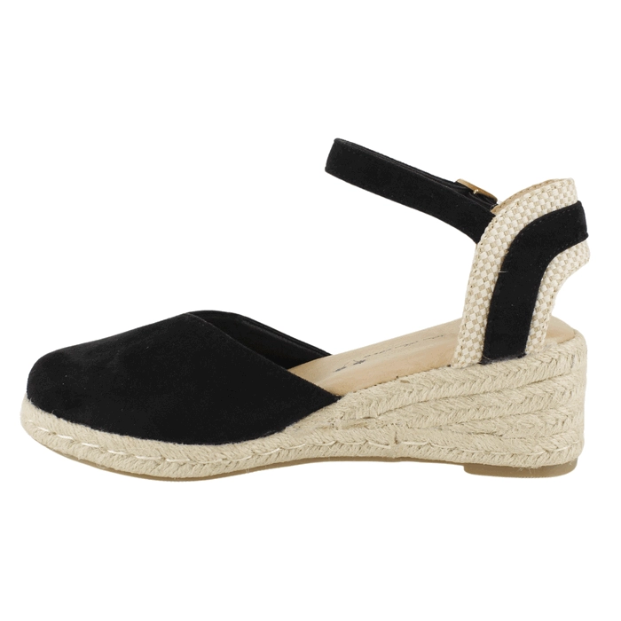 SANDALIA MUJER AGUA DE COCO MICROFIBRA NEGRO CUÑA - 4