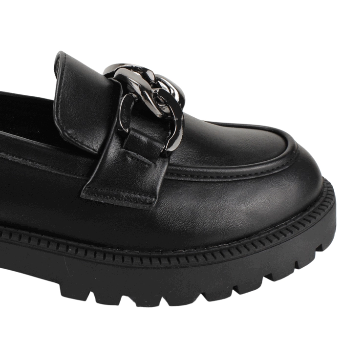 MOCASINES MUJER NEW WALK NEGRO ARGOLLAS - 4