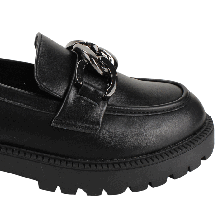 MOCASINES MUJER NEW WALK NEGRO ARGOLLAS - 4