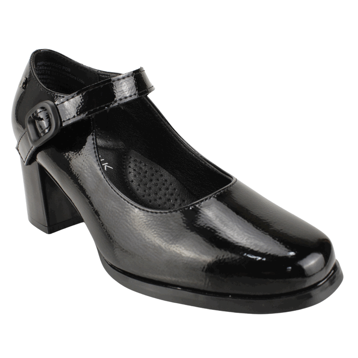 ZAPATO NEW WALK CONFORT NEGRO BRILLANTE - 2