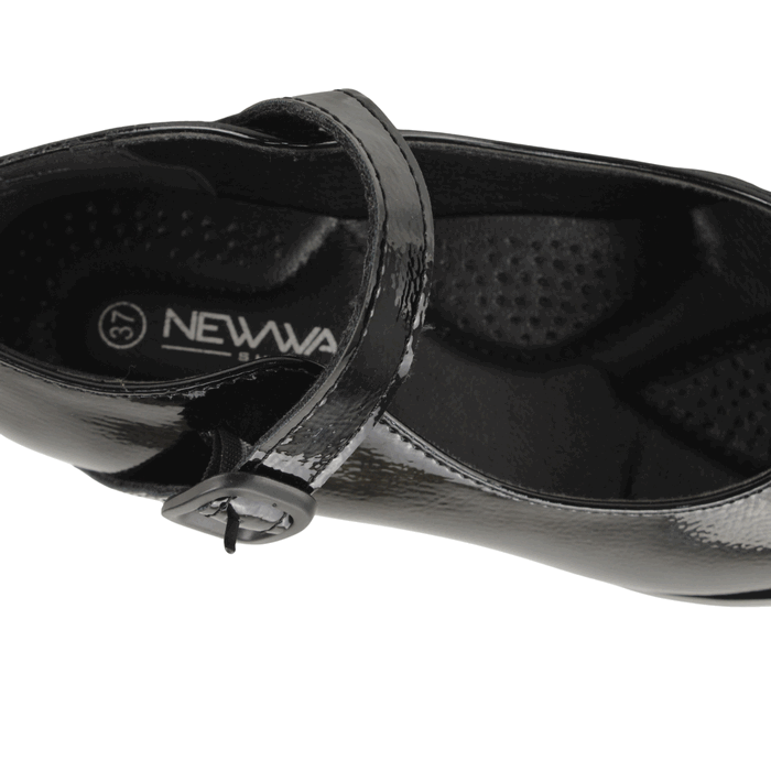 ZAPATO NEW WALK CONFORT NEGRO BRILLANTE - 4