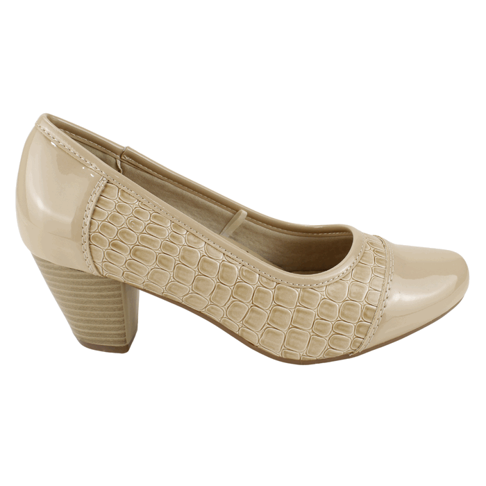 ZAPATO NEW WALK REPTIL SHINE BEIGE - 1