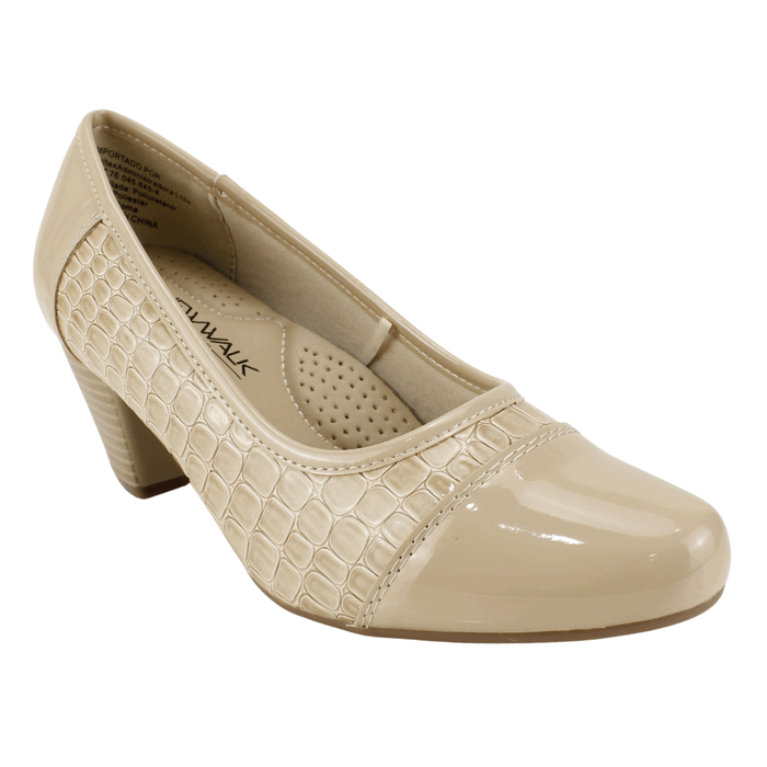 ZAPATO NEW WALK REPTIL SHINE BEIGE - 2