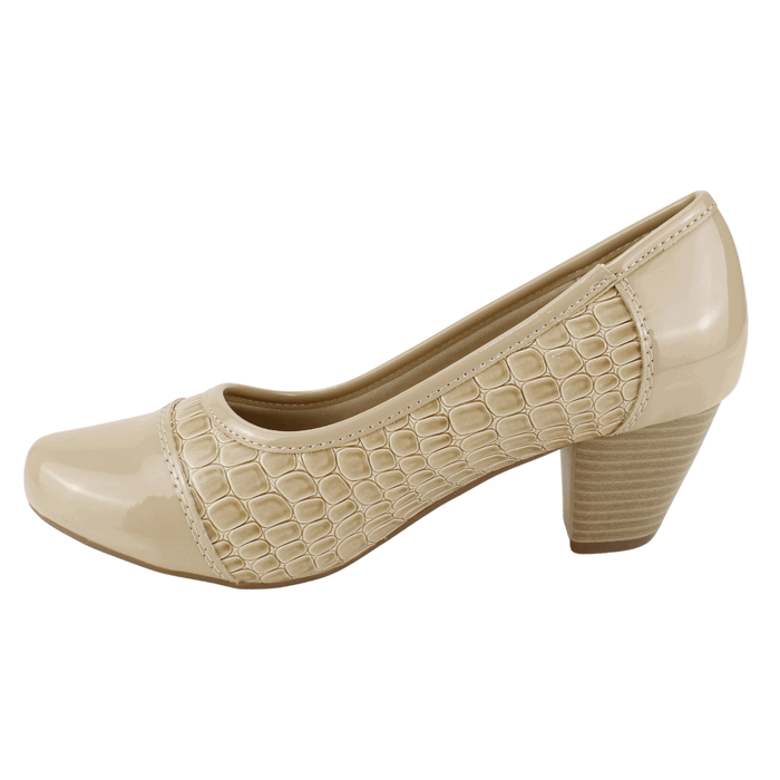 ZAPATO NEW WALK REPTIL SHINE BEIGE - 3