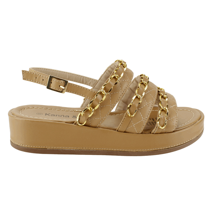 SANDALIA KANNA & CO PLATAFORMA CAMEL - 1
