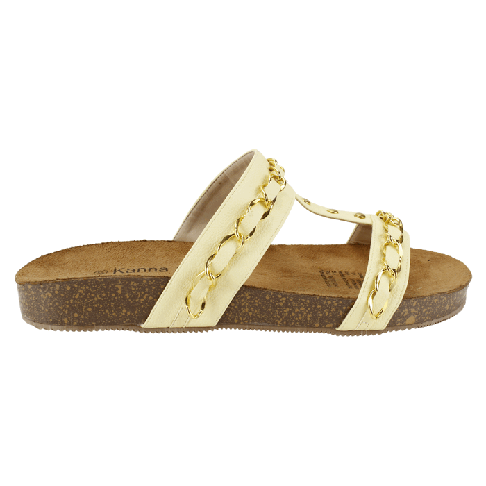 SANDALIA KANNA & CO CADENAS AMARILLA - 1