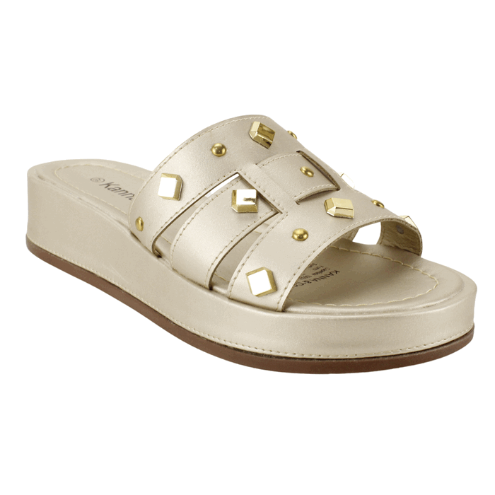 SANDALIA KANNA & CO TACHAS BEIGE - 2
