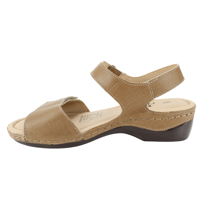 SANDALIA EXS CONFORT CUERO MARRON - 3