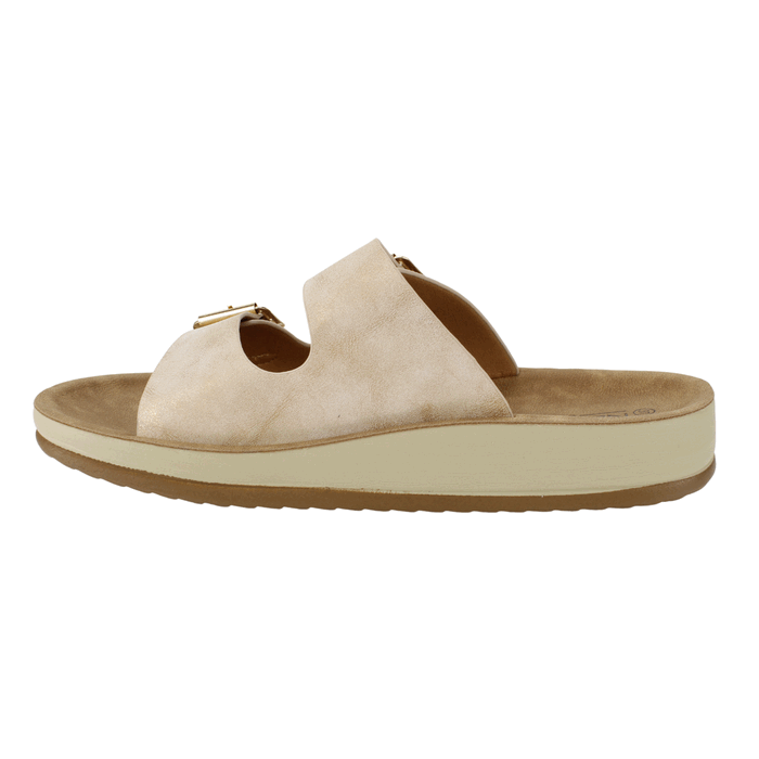 SANDALIA NEW WALK DOBLE HEBILLA DORADA - 3