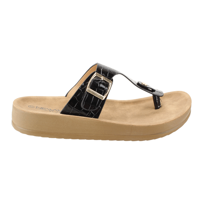 SANDALIA NEW WALK HEBILLA NEGRA - 1