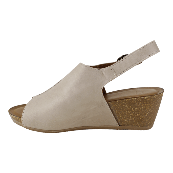 SANDALIA EXS CUÑA CUERO BEIGE - 3