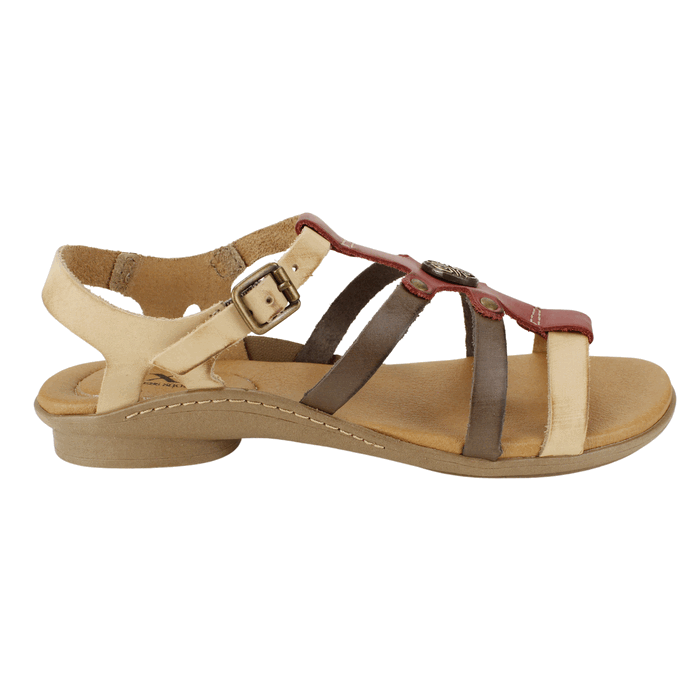 SANDALIA EXS TIRAS CUERO MULTICOLOR - 1