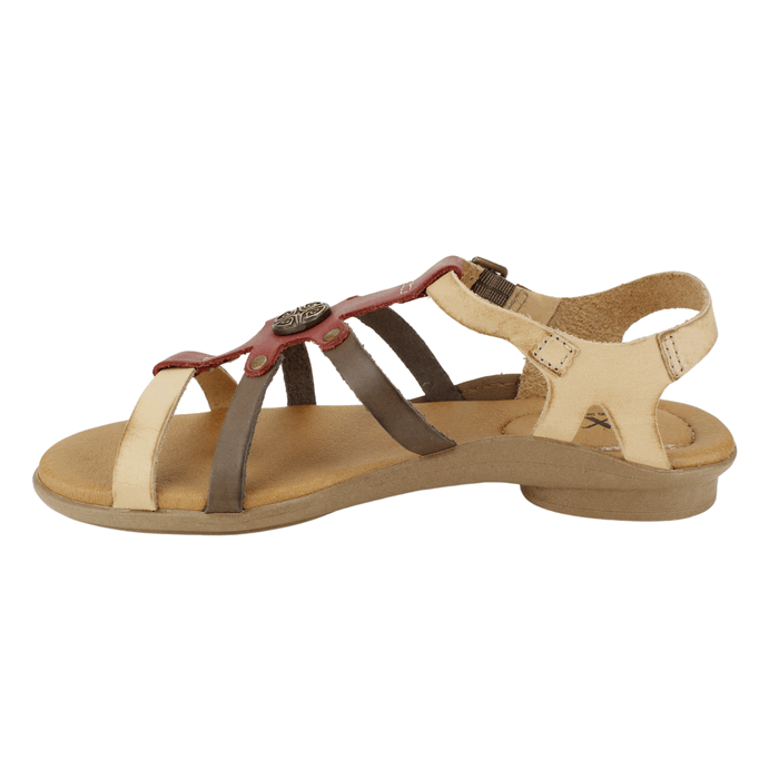 SANDALIA EXS TIRAS CUERO MULTICOLOR - 3