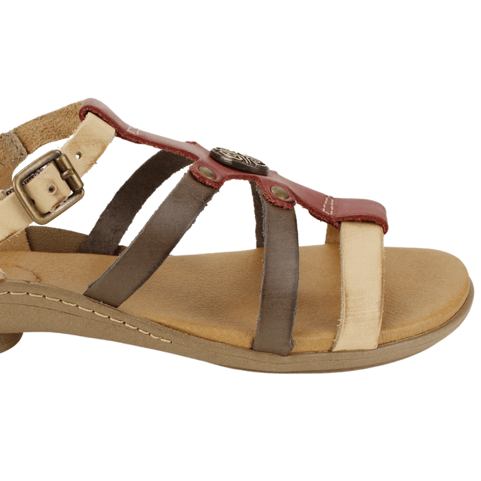 SANDALIA EXS TIRAS CUERO MULTICOLOR - 4