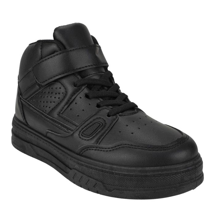 ZAPATILLA NEW WALK ESCOLAR CAÑA ALTA NEGRA - 2