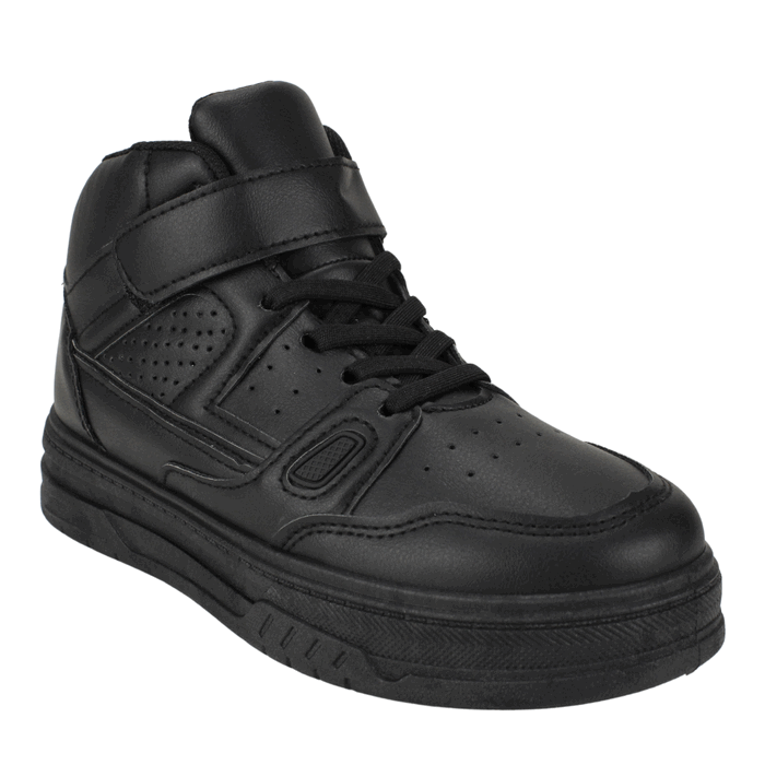 ZAPATILLA NEW WALK ESCOLAR CAÑA ALTA NEGRA - 2