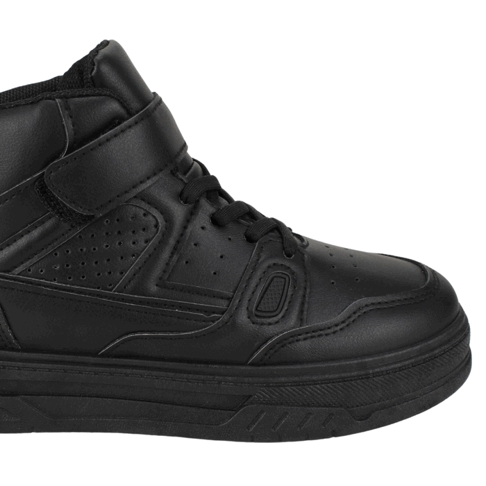 ZAPATILLA NEW WALK ESCOLAR CAÑA ALTA NEGRA - 4