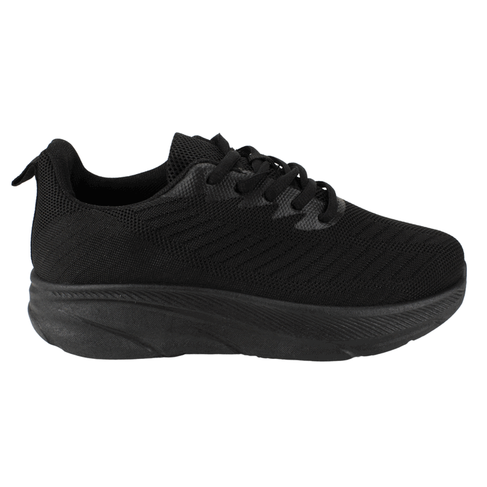 ZAPATILLA NEW WALK MESH PLATAFORMA NEGRA - 1