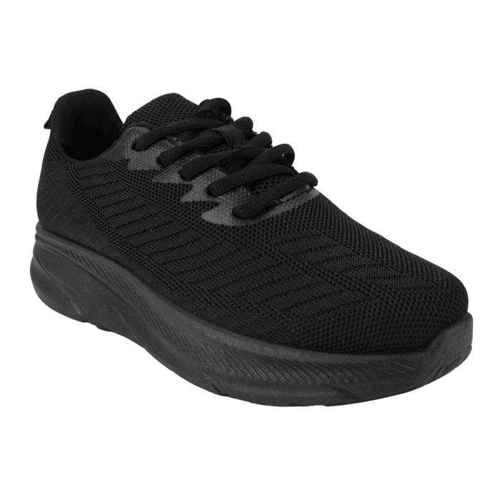 ZAPATILLA NEW WALK MESH PLATAFORMA NEGRA - 2