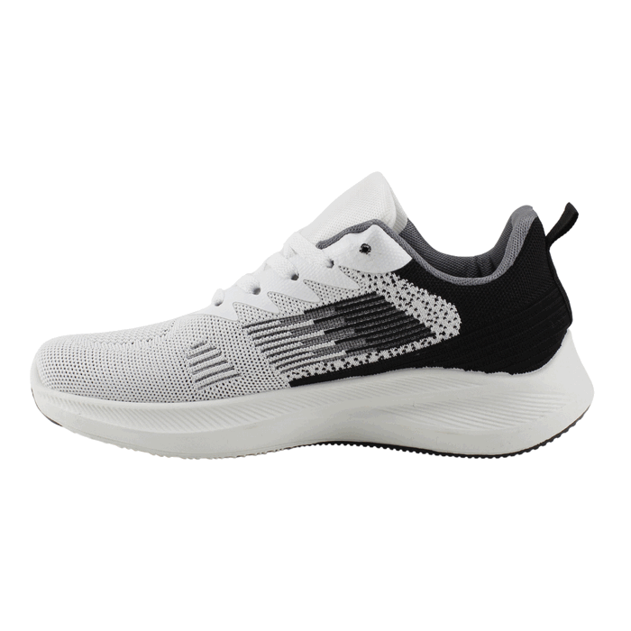 ZAPATILLA NEW WALK DEPORTIVA BLANCA NEGRA - 3