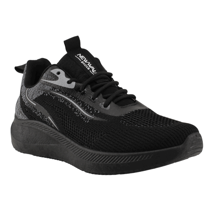 ZAPATILLA NEW WALK FRESCA MESH NEGRA - 2