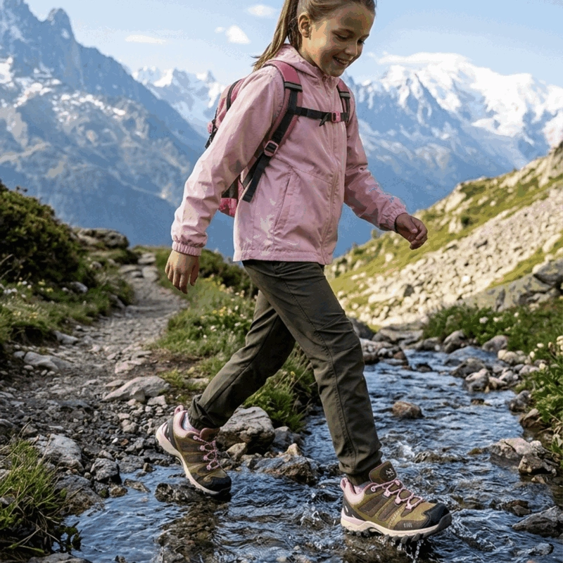 ZAPATILLA NAT GEO KIDS OUTDOOR WATERPROOF CAFE - 2
