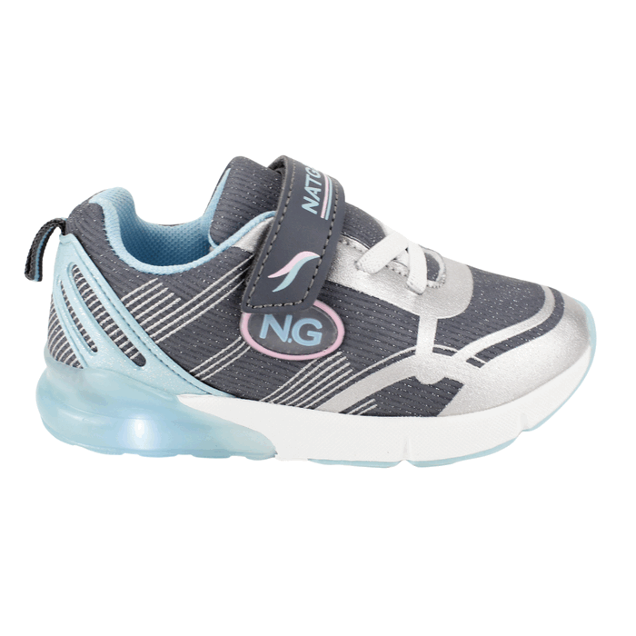 ZAPATILLA NAT GEO KIDS LUCES GRIS - 1