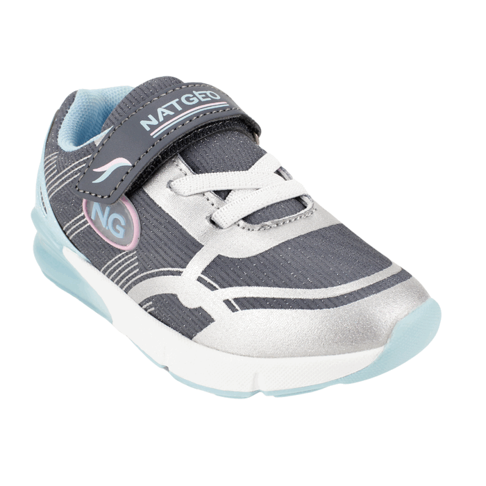 ZAPATILLA NAT GEO KIDS LUCES GRIS - 2