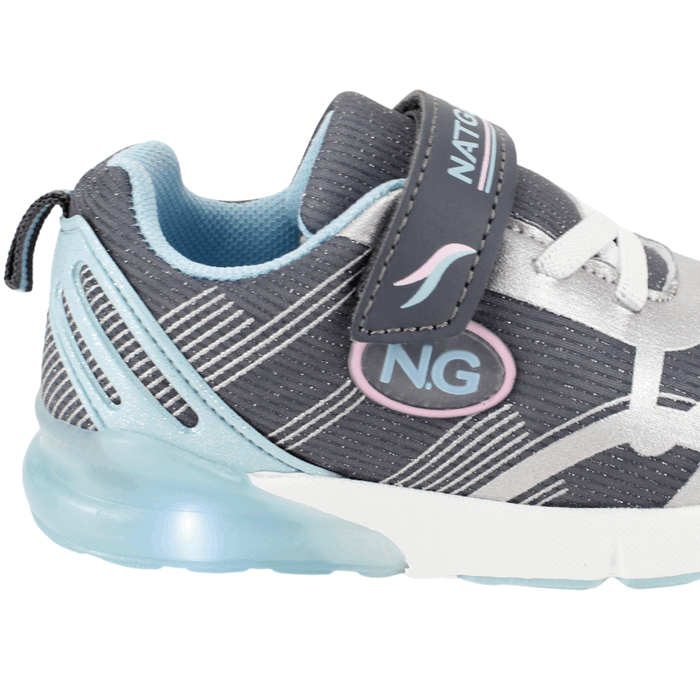 ZAPATILLA NAT GEO KIDS LUCES GRIS - 4