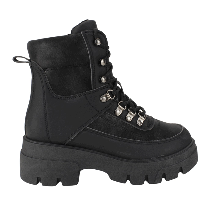 BOTIN NEW WALK MILITAR SUEDE NEGRO - 1