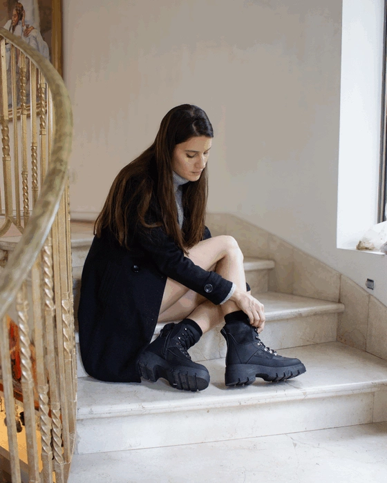 BOTIN NEW WALK MILITAR SUEDE NEGRO - 2