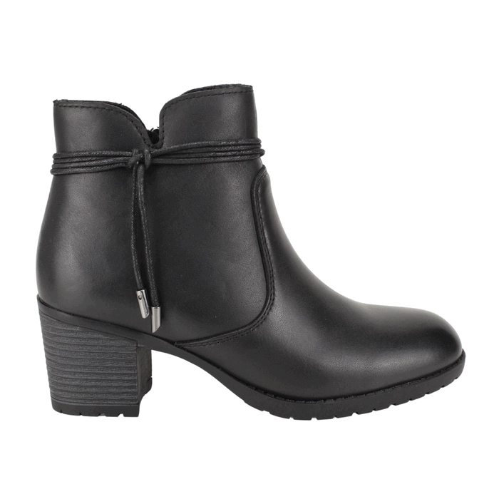 BOTIN PALM TIRAS CUERO NEGRO - 1