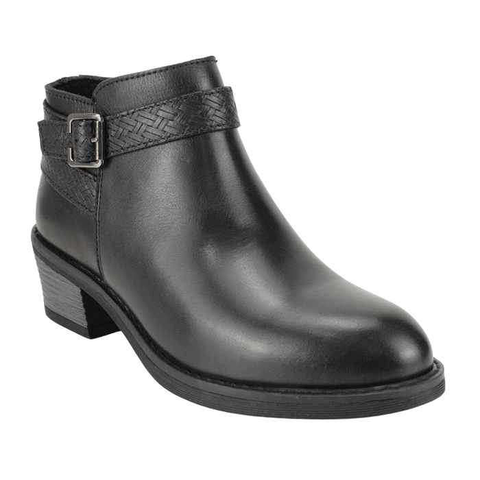 BOTIN PALM CORREA CUERO NEGRO - 2