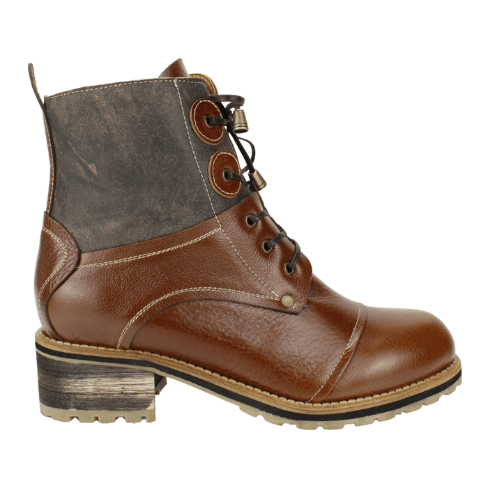 BOTIN EXS MILITAR CUERO MARRON - 1