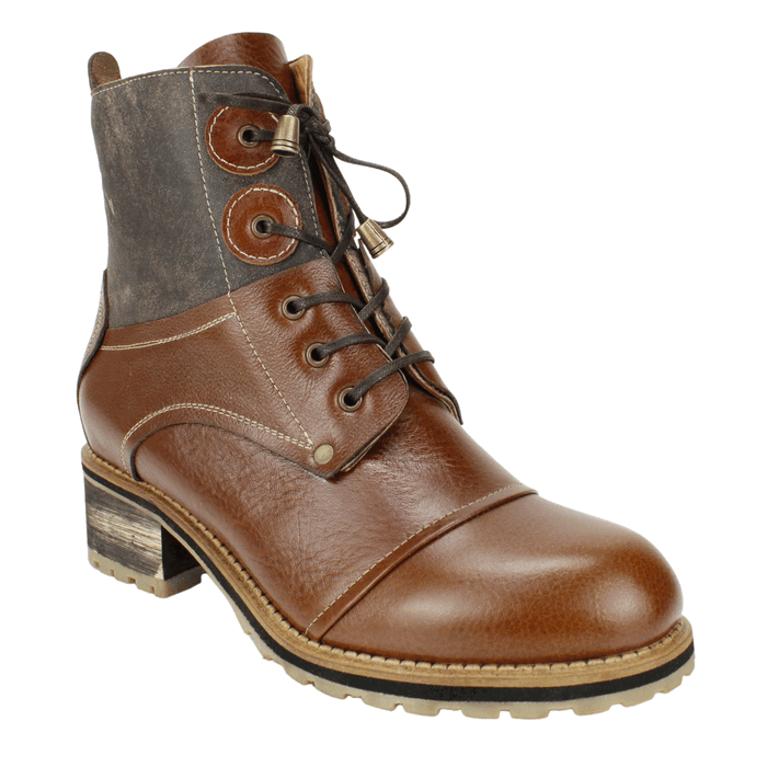 BOTIN EXS MILITAR CUERO MARRON - 2