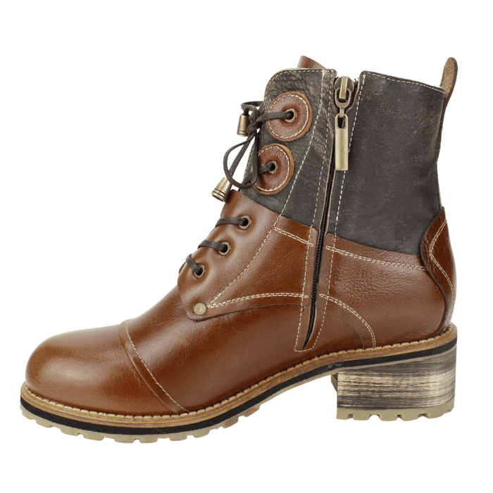 BOTIN EXS MILITAR CUERO MARRON - 3