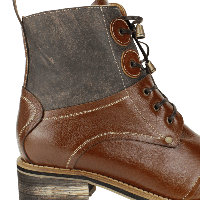 BOTIN EXS MILITAR CUERO MARRON - 4