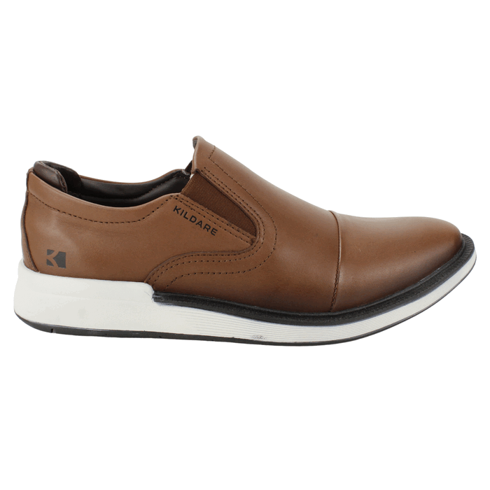 ZAPATO KILDARE CUERO MARRON SLIP ON - 1