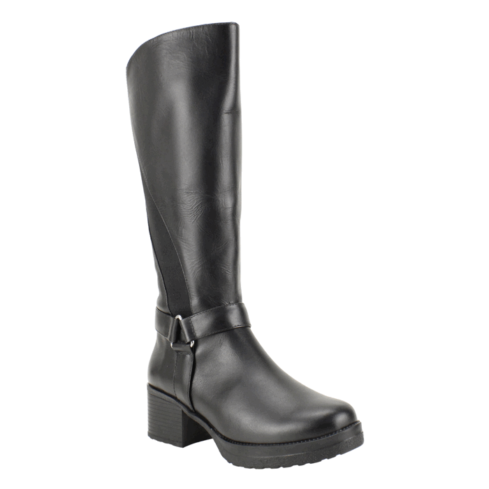BOTA EXS DE CUERO PLATAFORMA NEGRA - 2