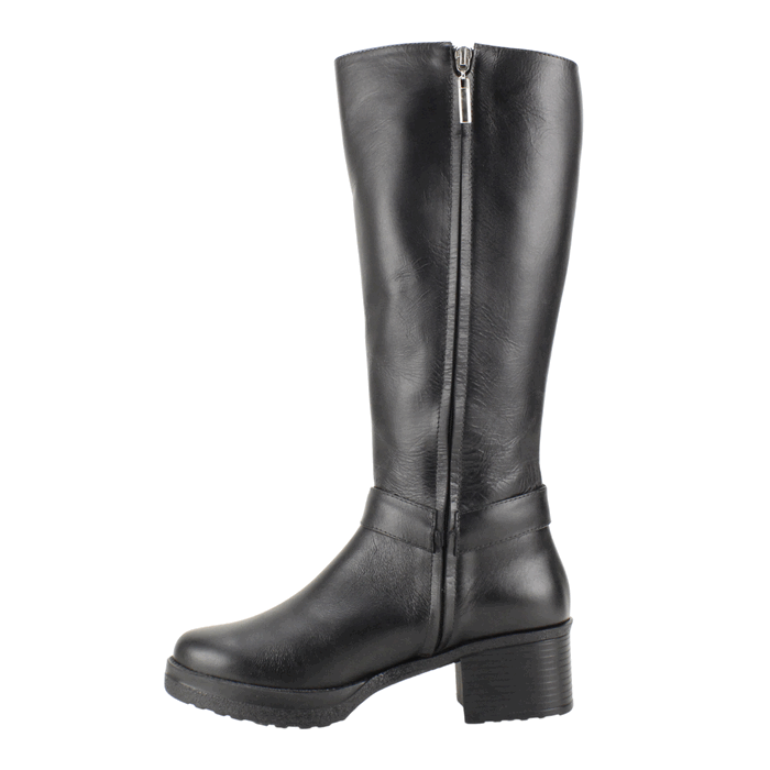 BOTA EXS DE CUERO PLATAFORMA NEGRA - 3