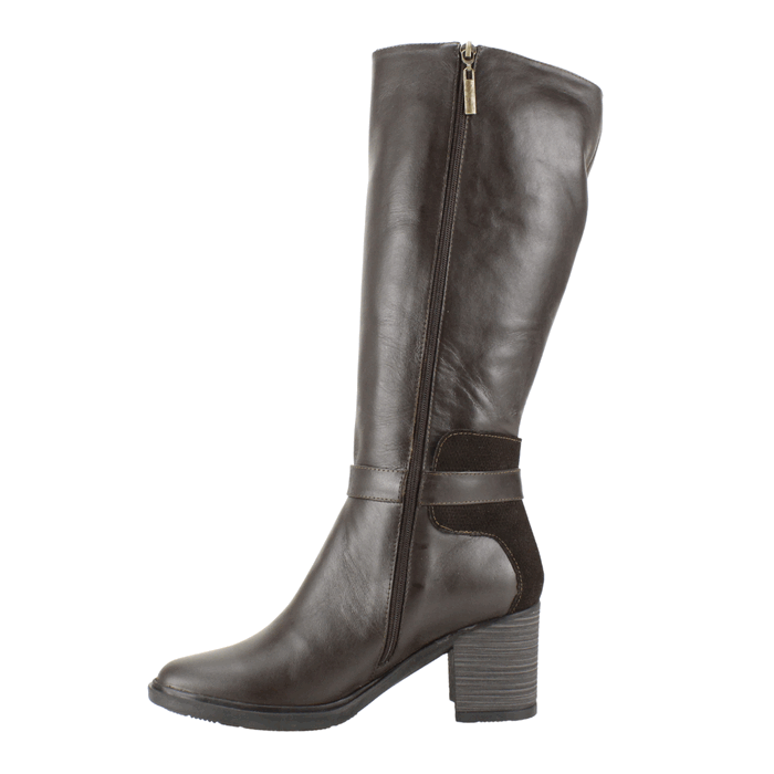 BOTA EXS DE CUERO BROCHE CAFE - 3