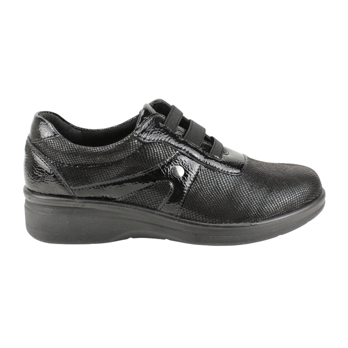 ZAPATILLA NEW WALK SLIP ON REPTIL NEGRA - 1