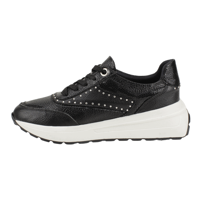 ZAPATILLA EXS BRILLOS CUERO NEGRA - 3