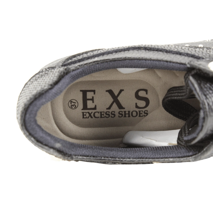 ZAPATILLA EXS BRILLOS CUERO NEGRA - 4