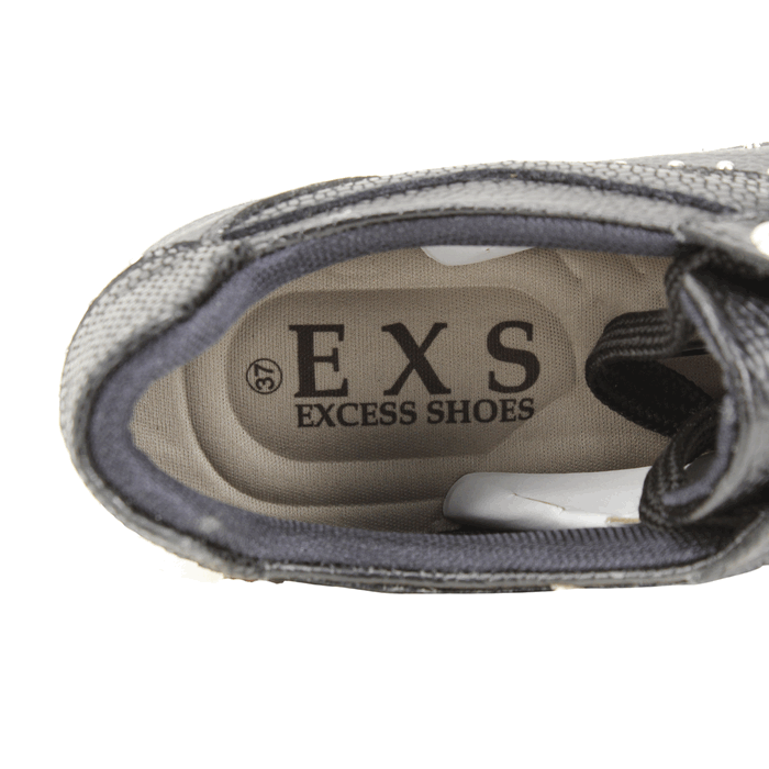ZAPATILLA EXS BRILLOS CUERO NEGRA - 4