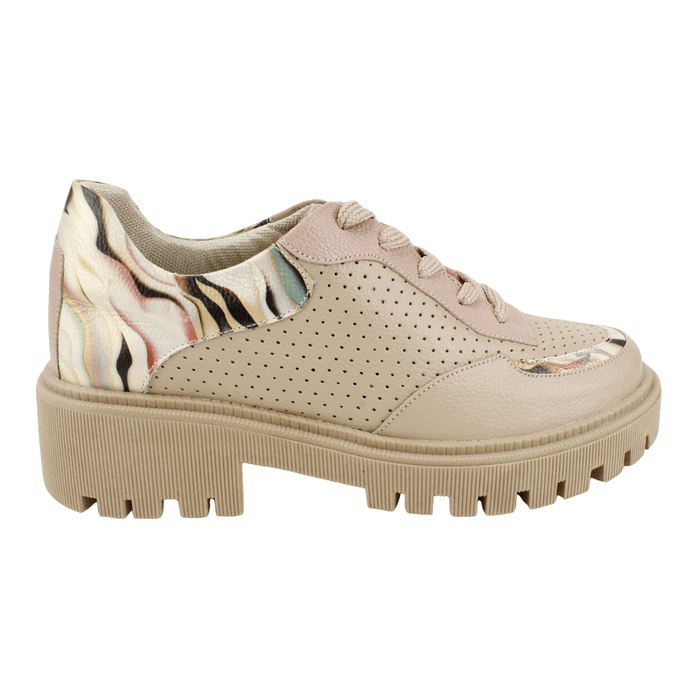ZAPATO EXS URBANO CUERO TAUPE - 1
