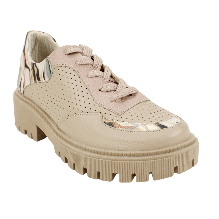 ZAPATO EXS URBANO CUERO TAUPE - 2