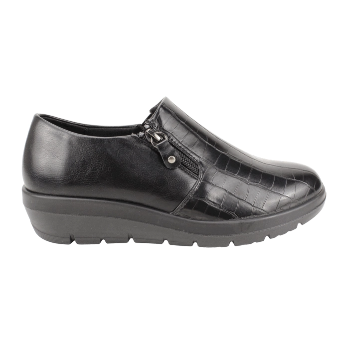 ZAPATO NEW WALK REPTIL CONFORT NEGRO - 1