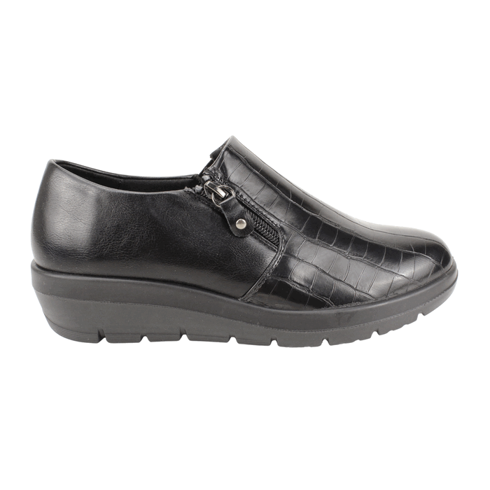 ZAPATO NEW WALK REPTIL CONFORT NEGRO - 1